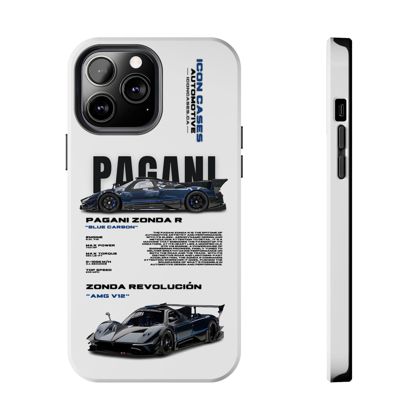 "Zonda R" White Case Phone Case Icon Cases