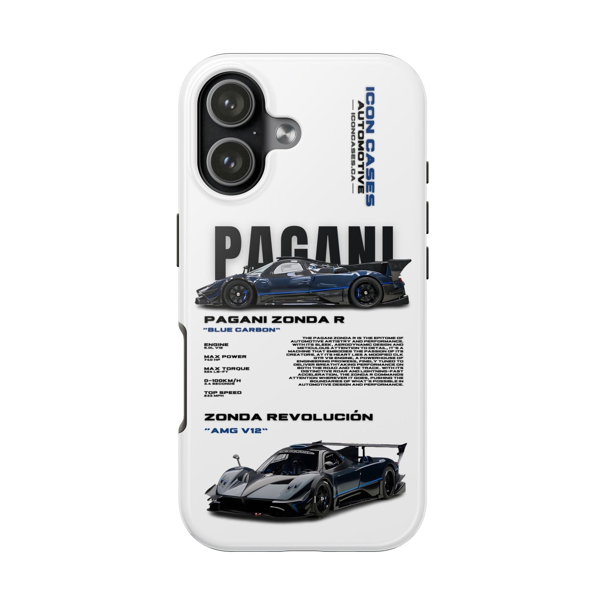 "Zonda R" White Case Phone Case Icon Cases