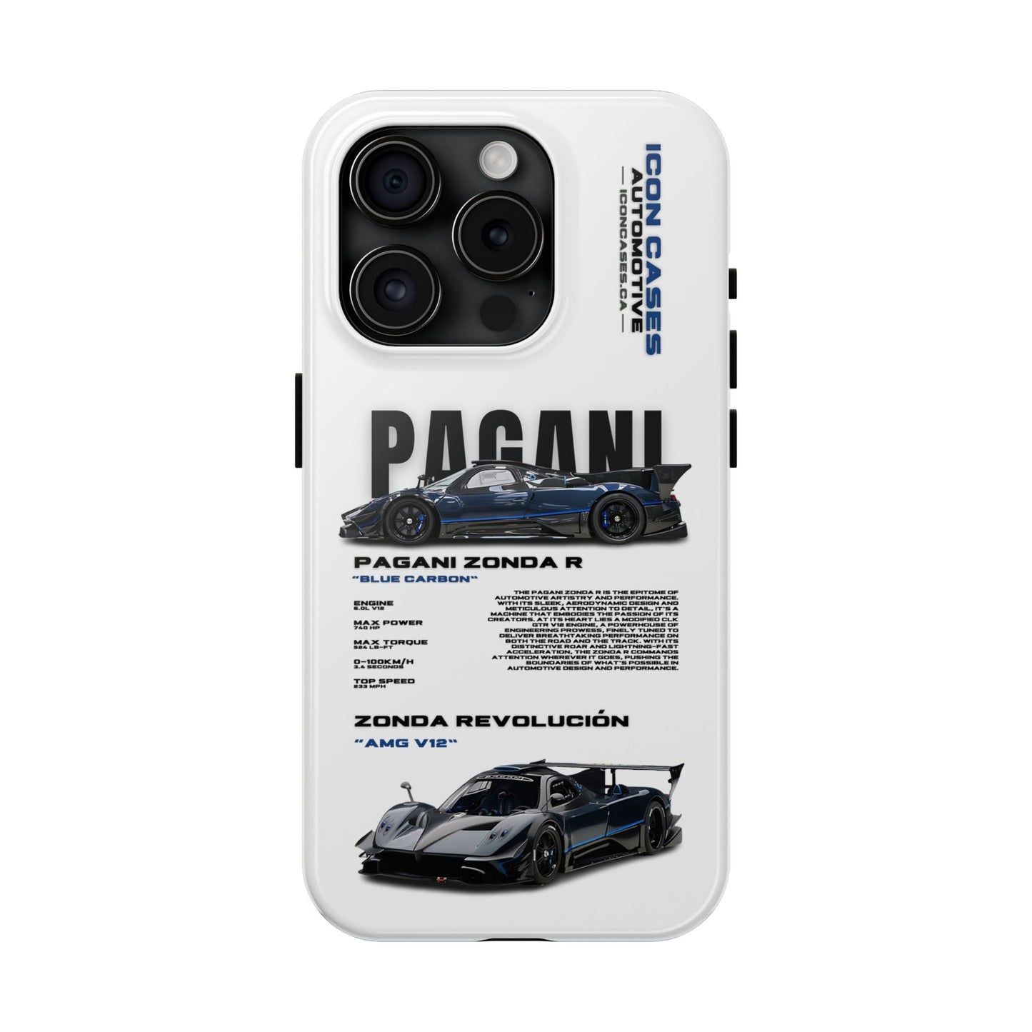 "Zonda R" White Case Phone Case Icon Cases
