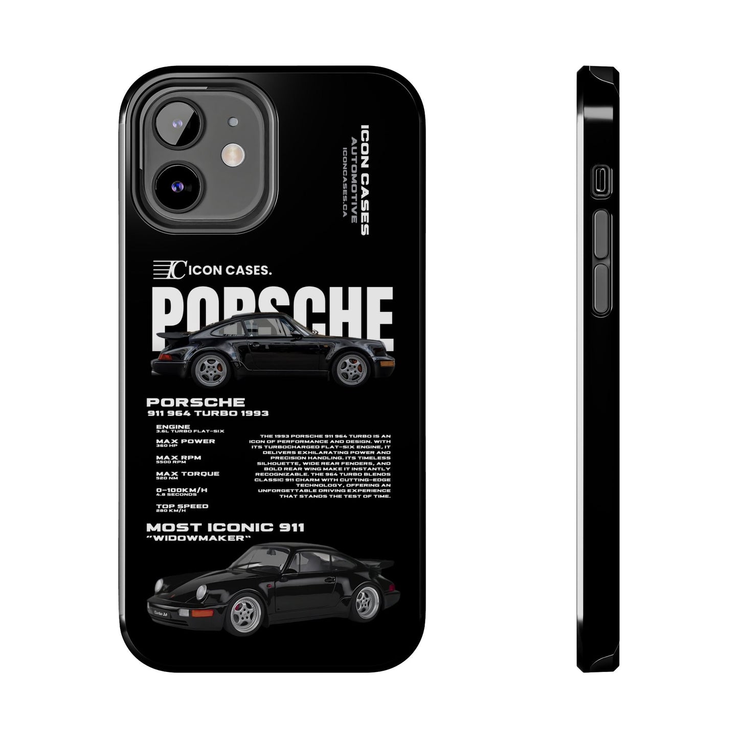 "964 Turbo" black case Phone Case Icon Cases