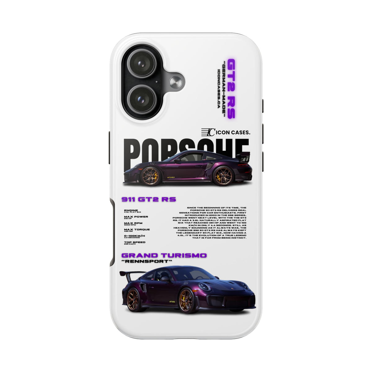"Purple GT2RS" White Case