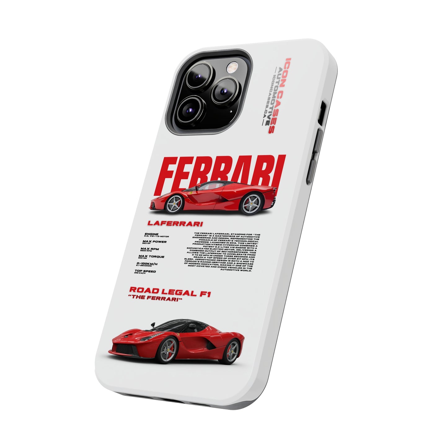 "Laferrari" White Case Phone Case Icon Cases