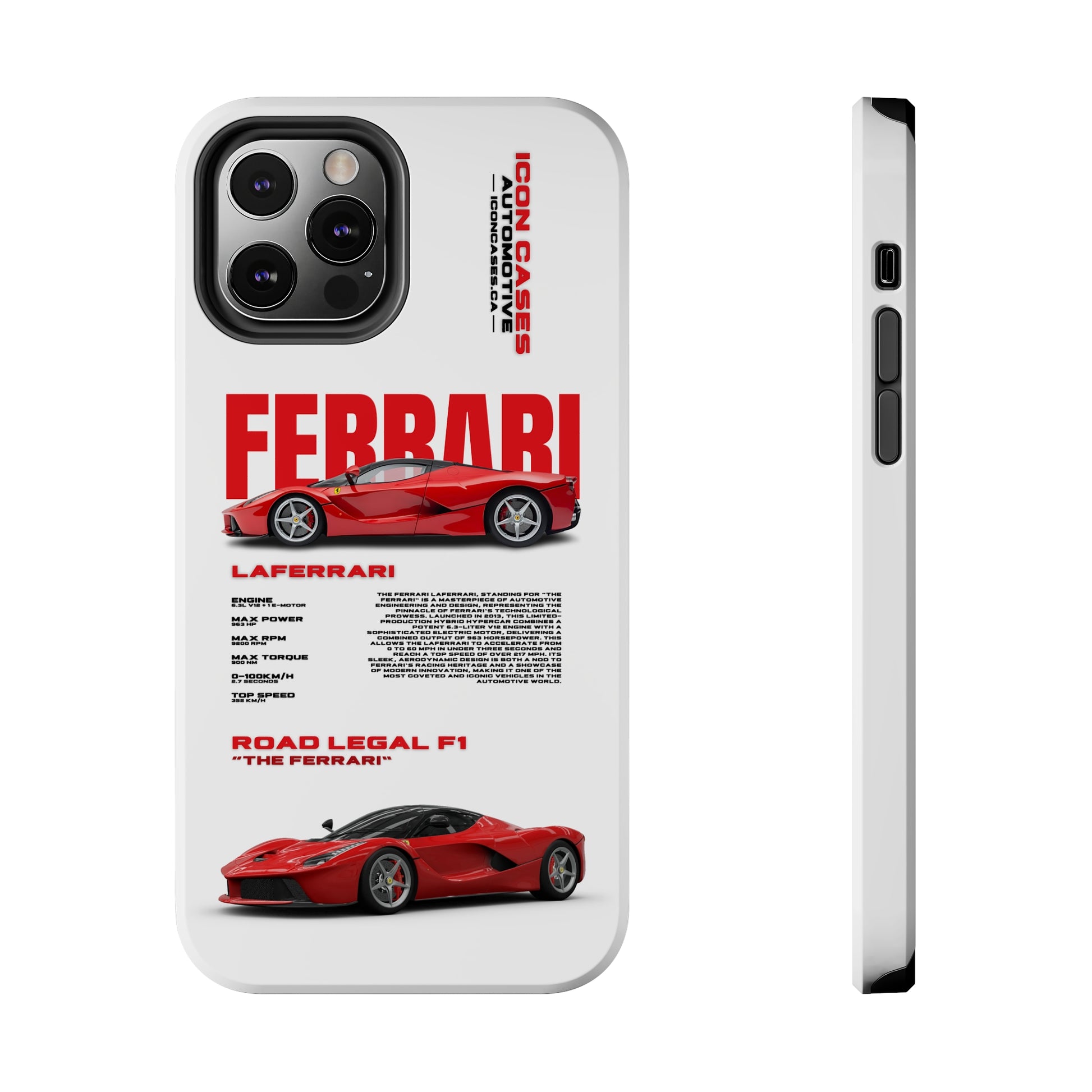 "Laferrari" White Case Phone Case Icon Cases