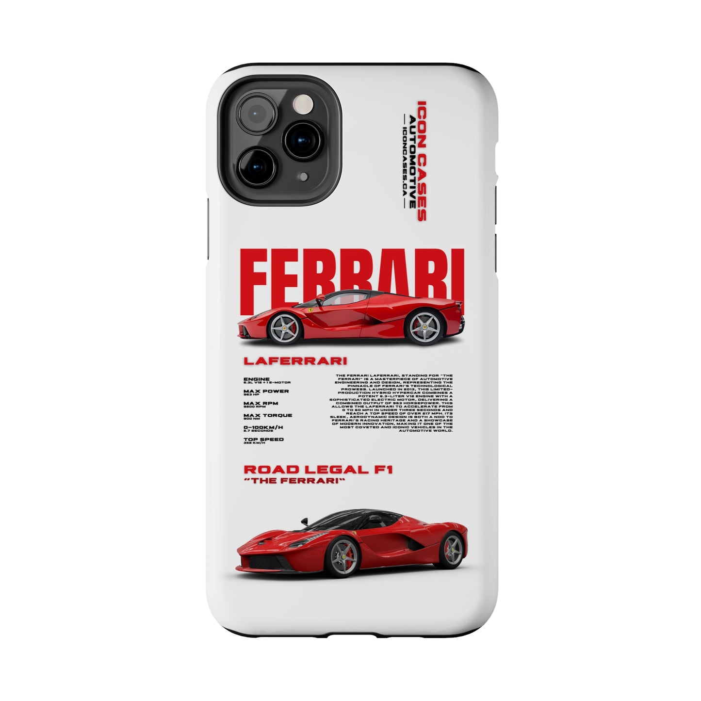 "Laferrari" White Case Phone Case Icon Cases