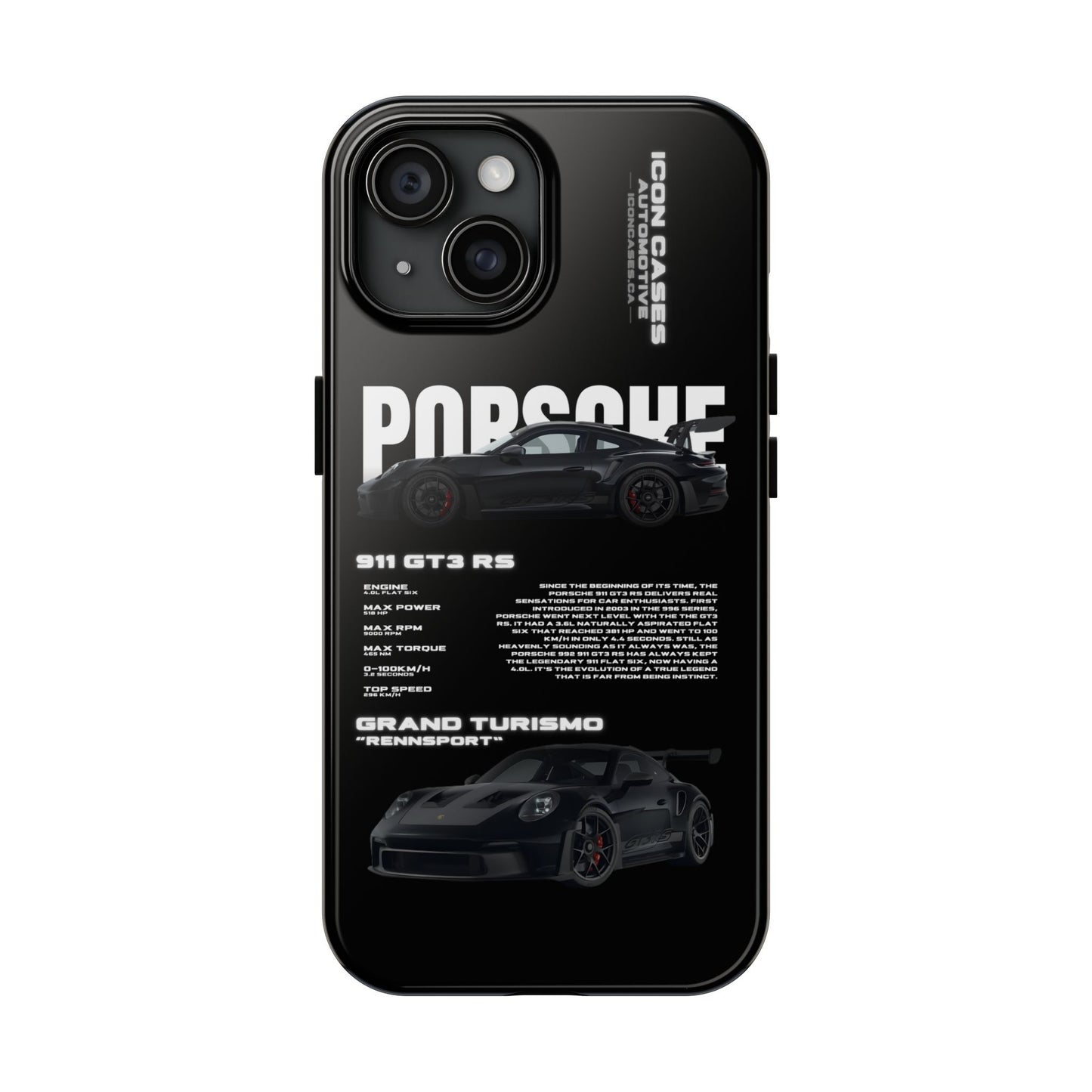 "GT3RS" black case Phone Case Icon Cases