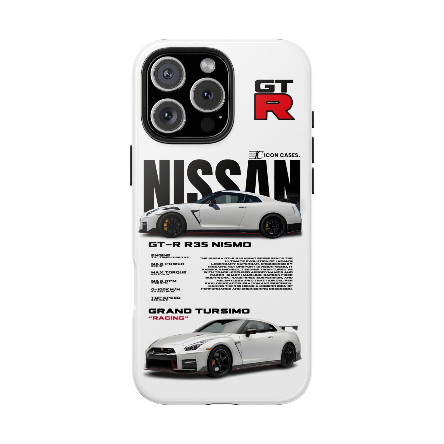 "GTR R35" white case Phone Case Icon Cases
