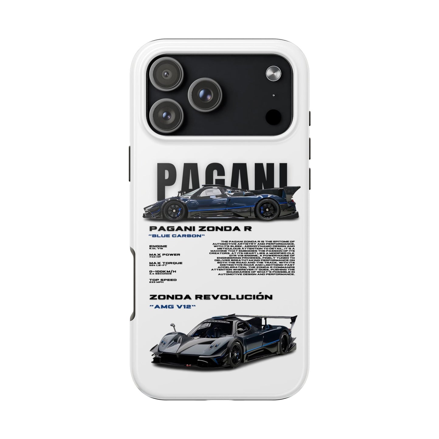 "Zonda R" White Case Phone Case Icon Cases
