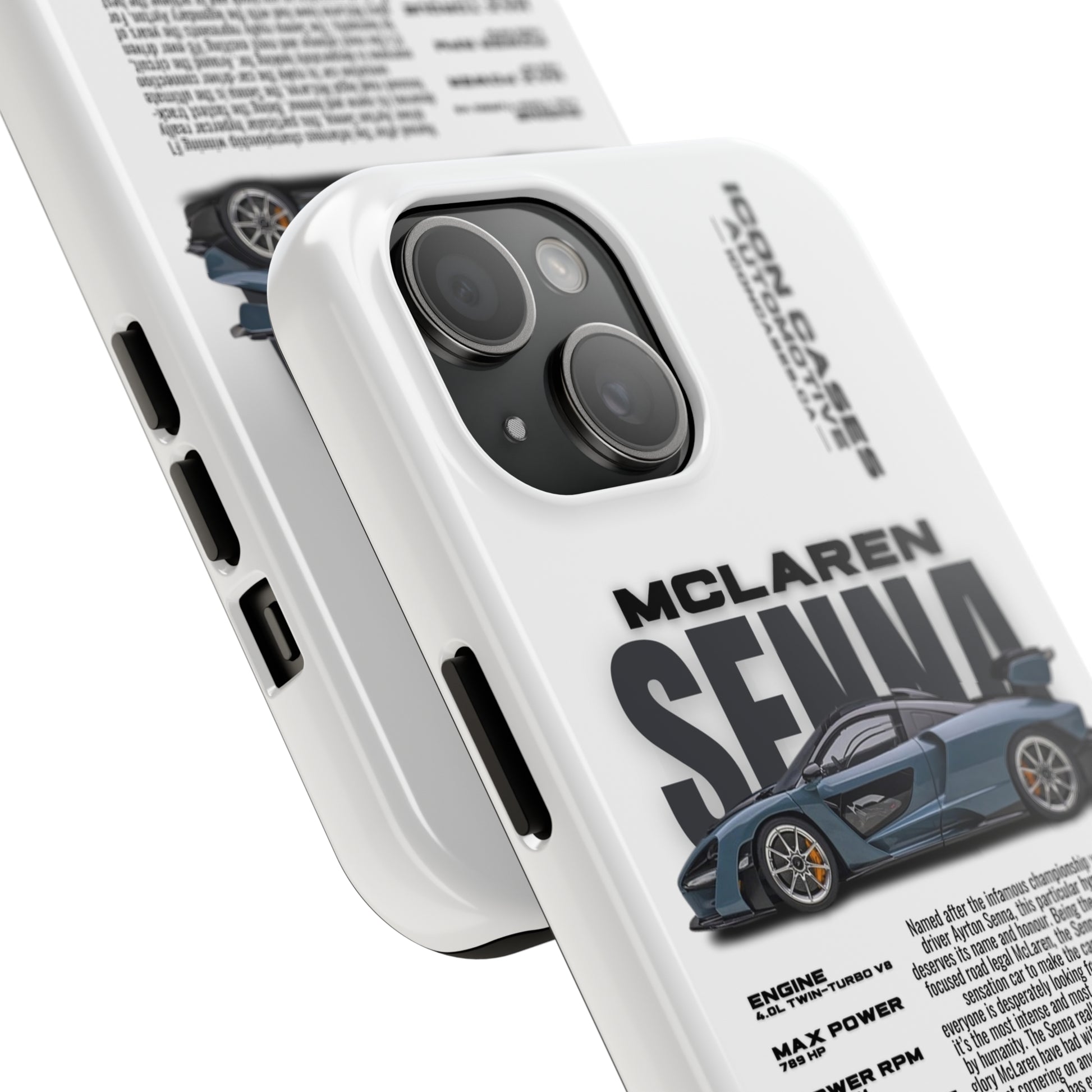 "Senna" White Case Phone Case Icon Cases