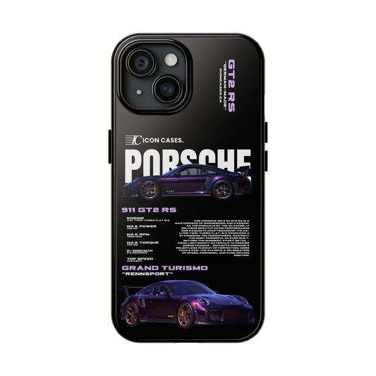 "Purple GT2RS" Black Case Phone Case Icon Cases
