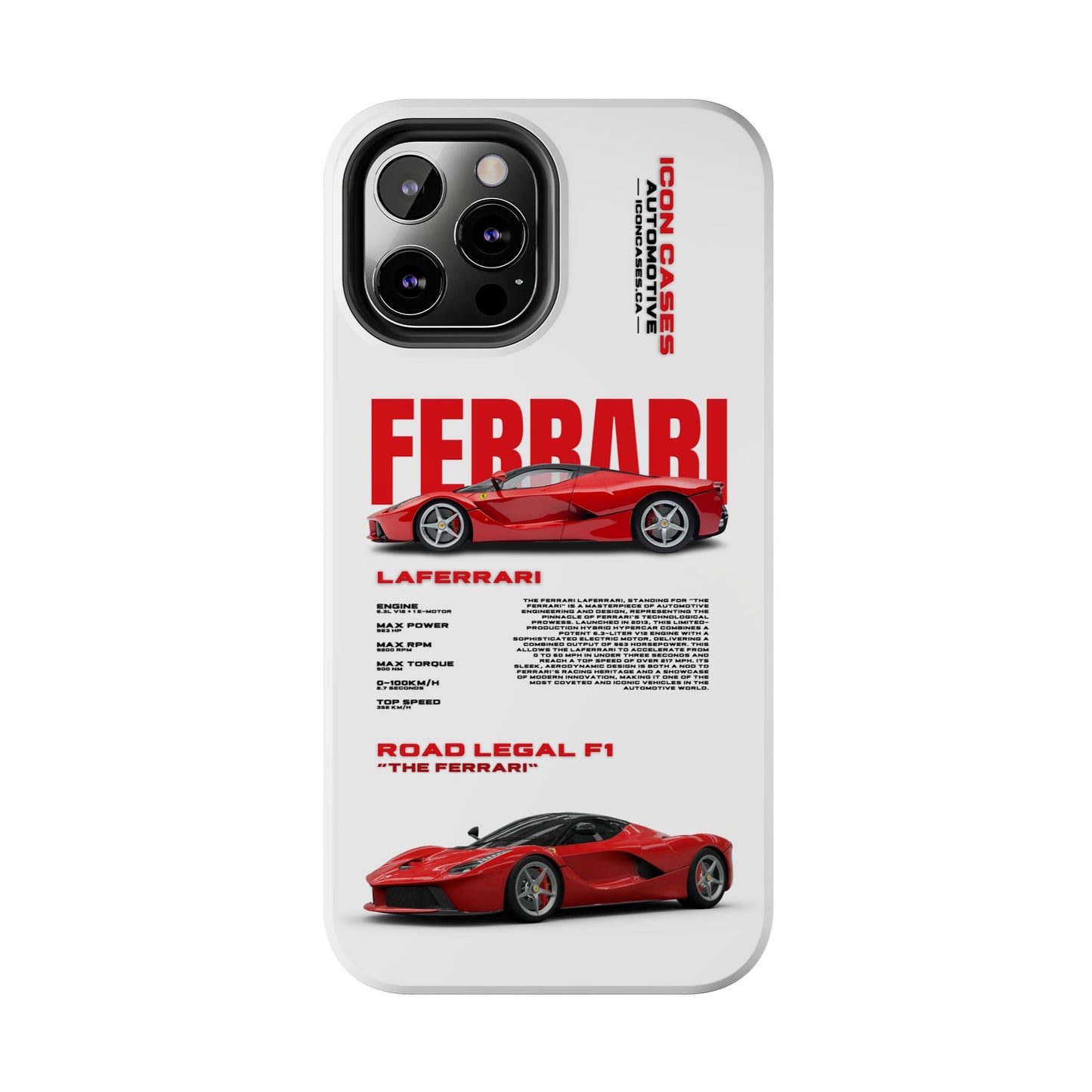 "Laferrari" White Case Phone Case Icon Cases