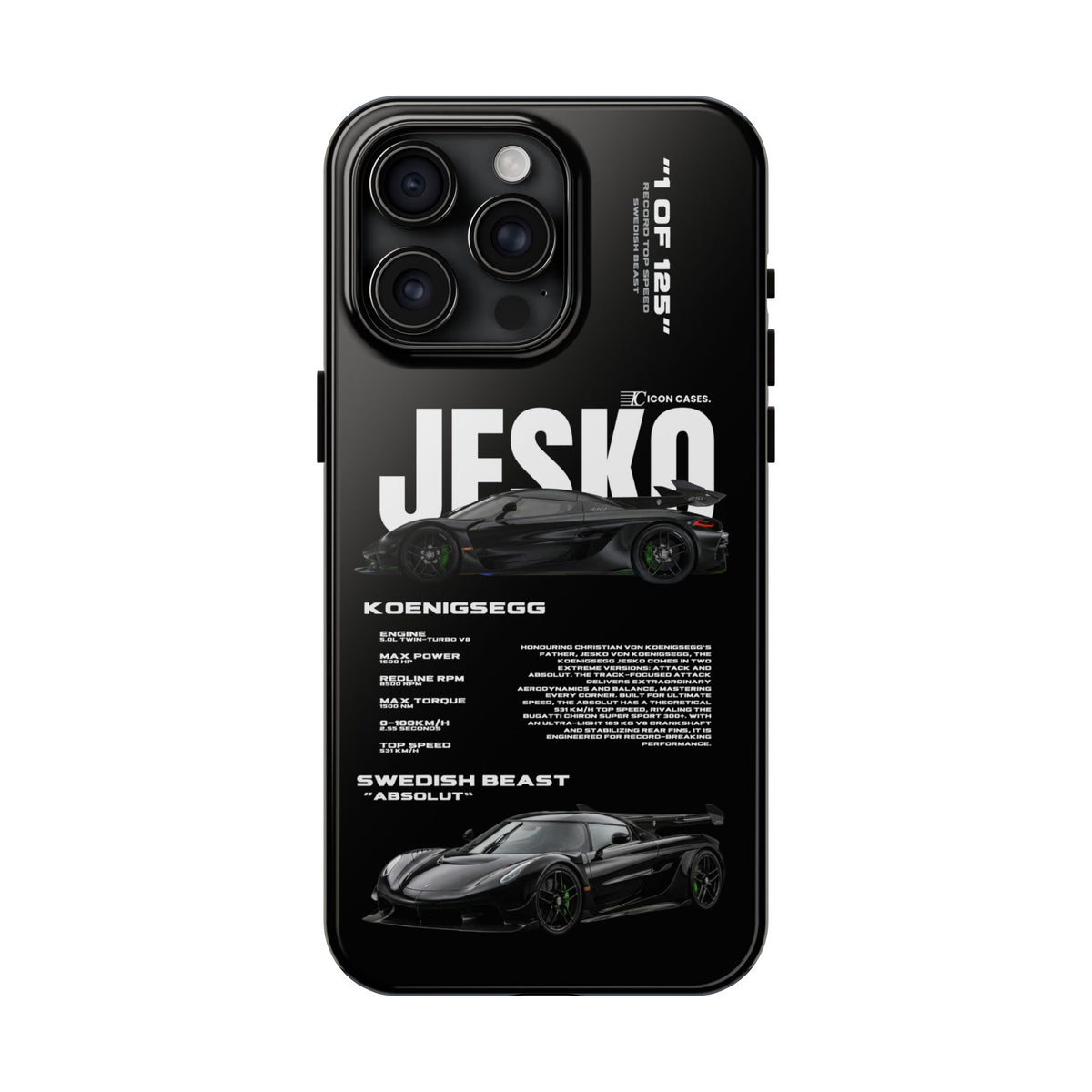 "Jesko" Black case