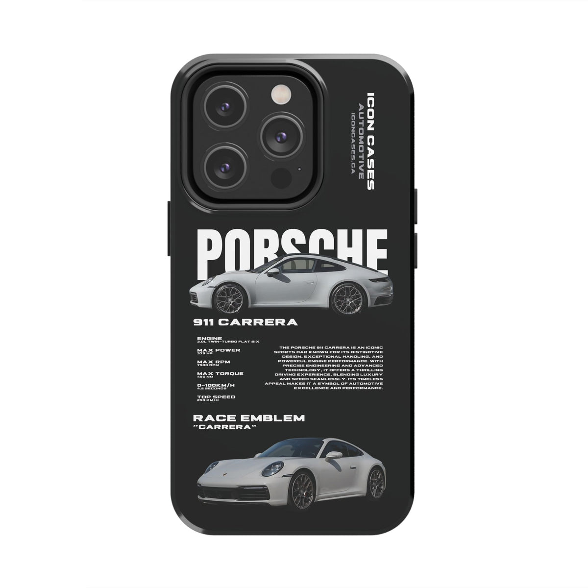 "992 carrera" Black Case