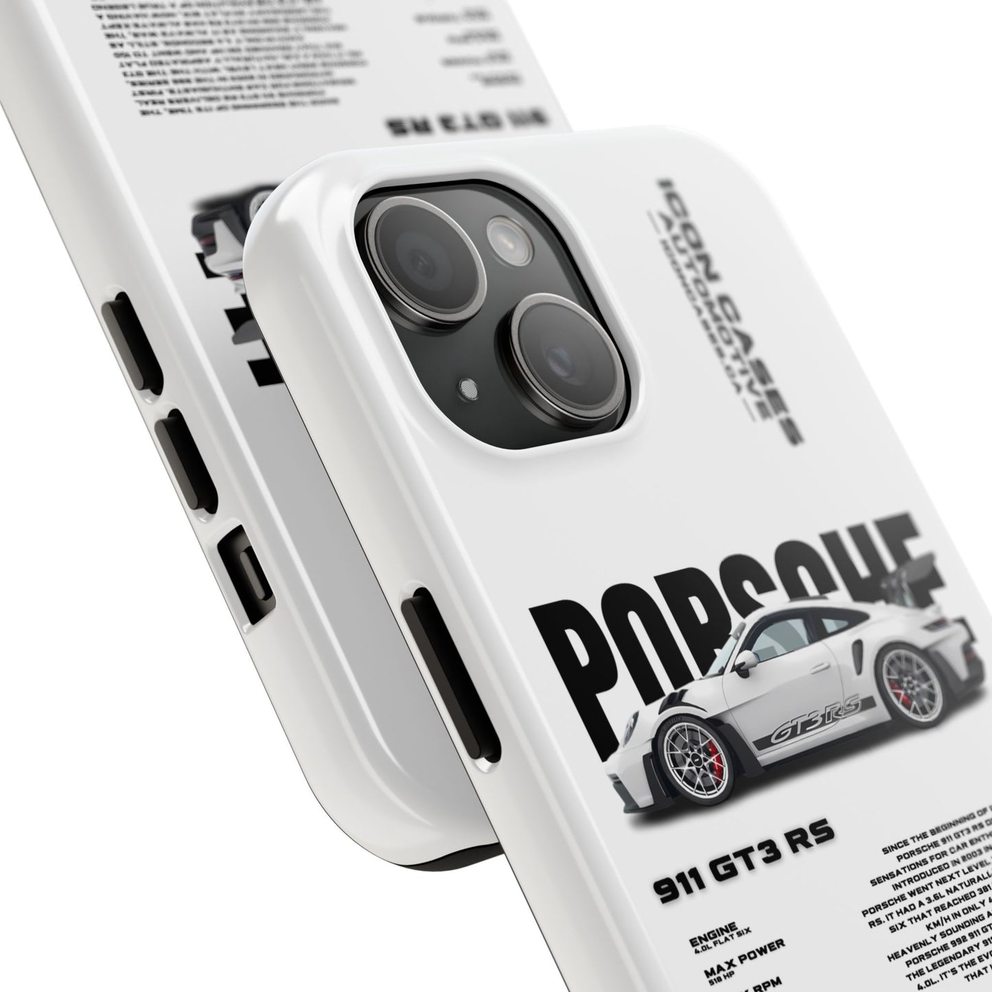 "GT3RS" White Case Phone Case Icon Cases