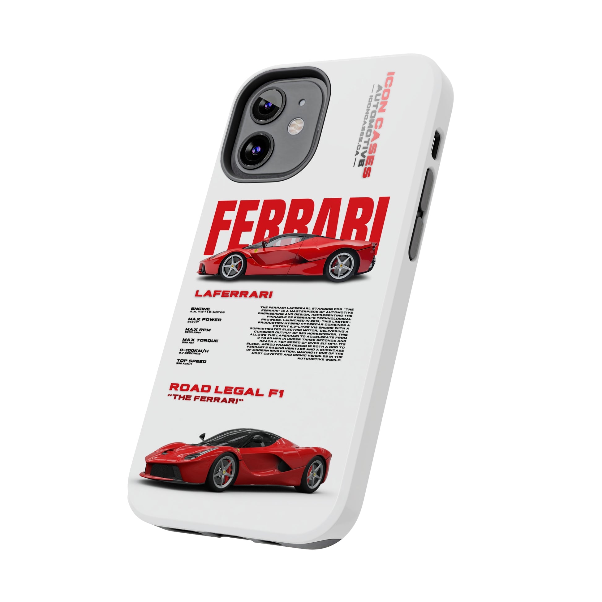 "Laferrari" White Case Phone Case Icon Cases