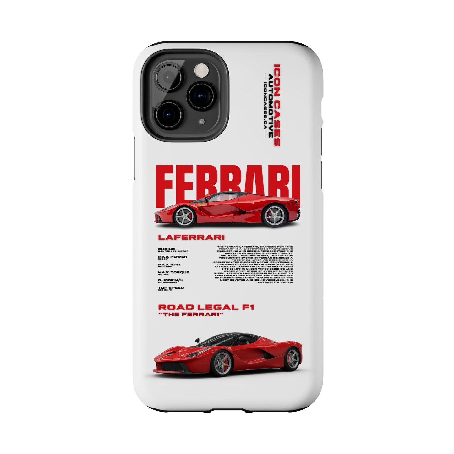 "Laferrari" White Case Phone Case Icon Cases