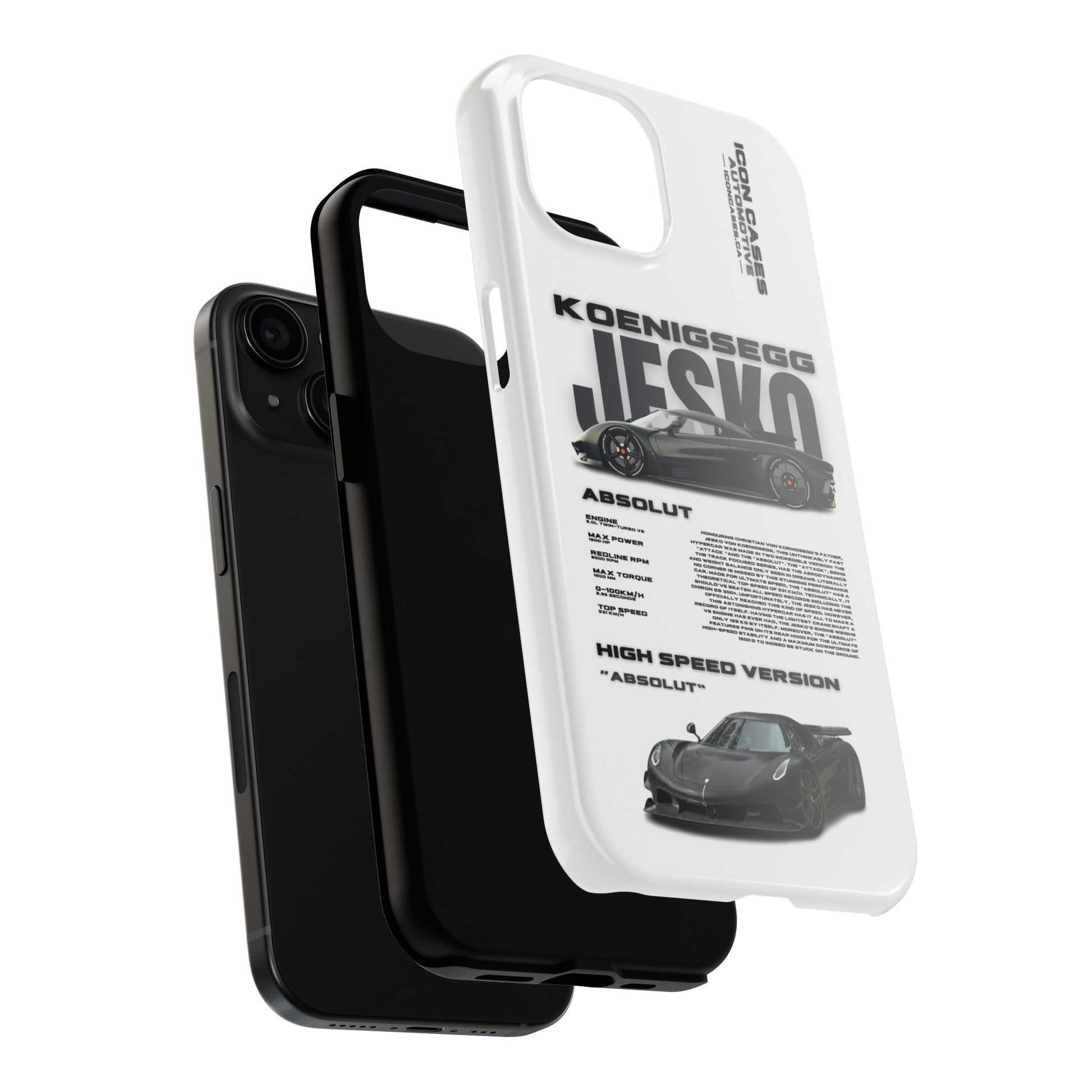 "Jesko" White case Phone Case Icon Cases