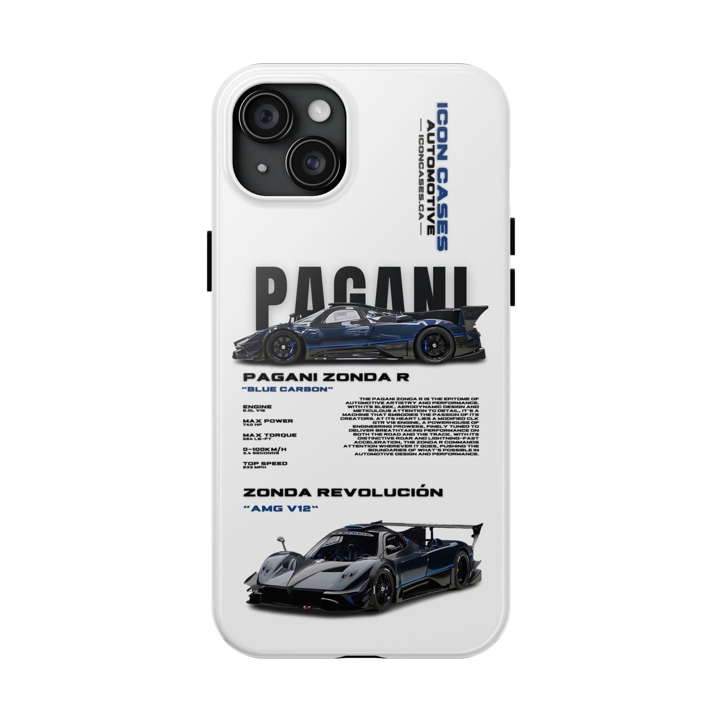 "Zonda R" White Case Phone Case Icon Cases