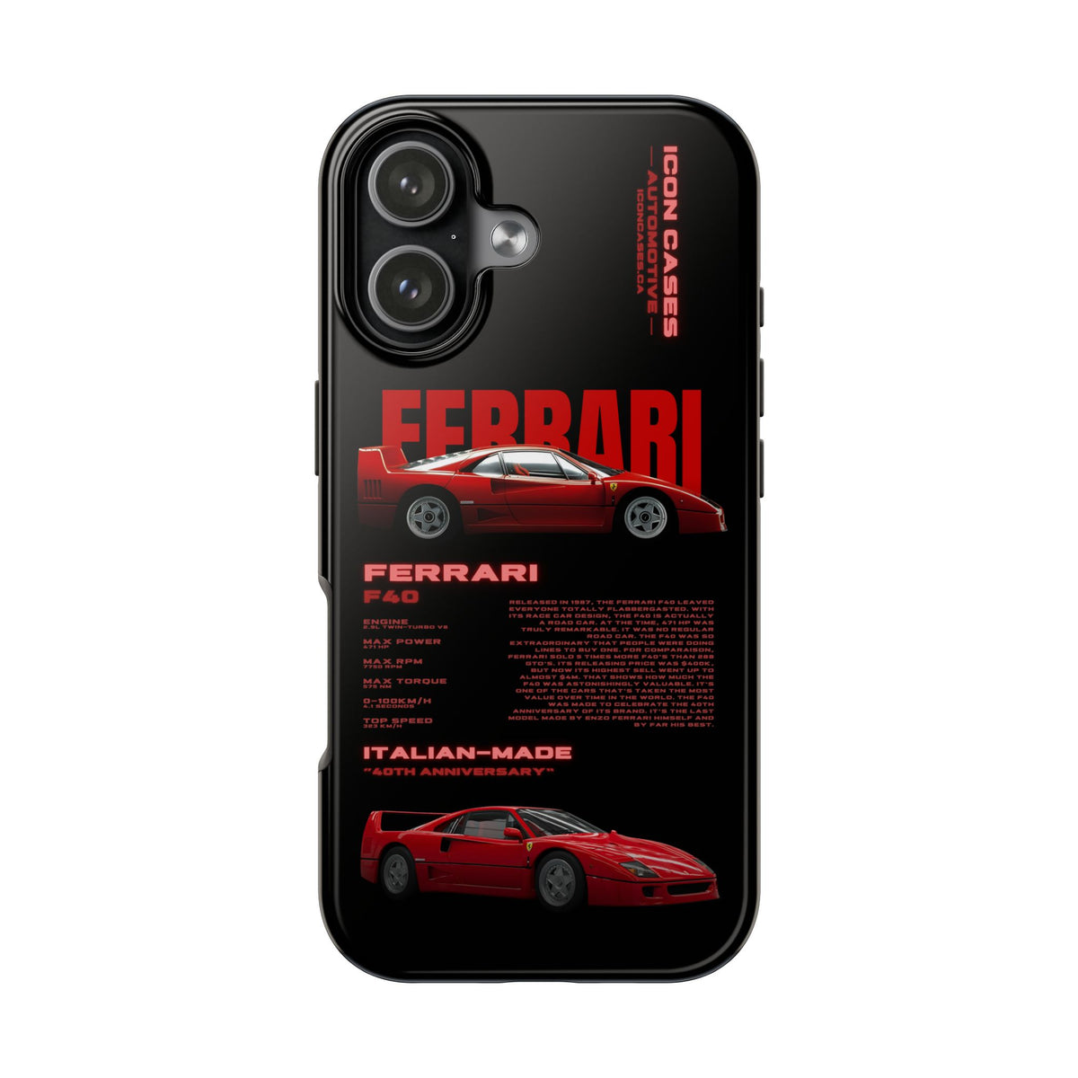 "F40" Black Case