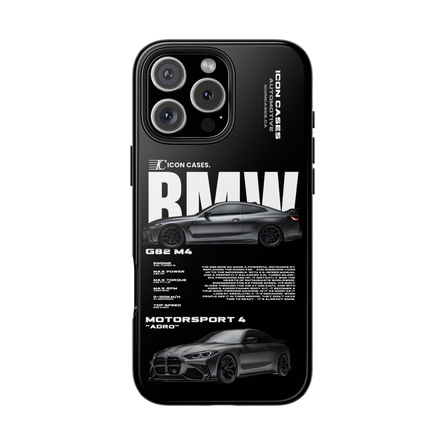 "G82 M4" Black Case Phone Case Icon Cases