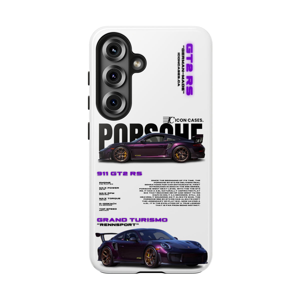 "Purple GT2RS" White Case