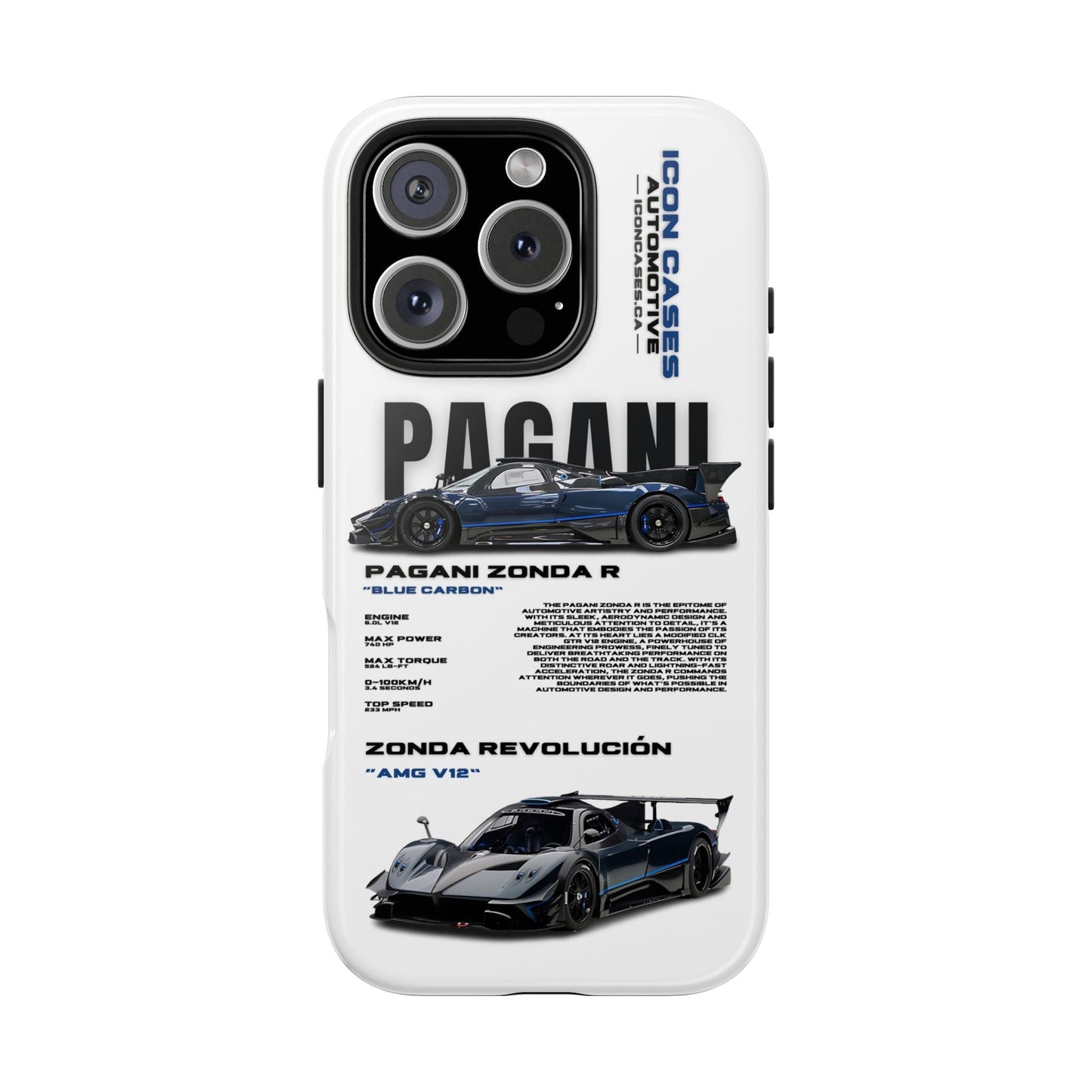 "Zonda R" White Case Phone Case Icon Cases