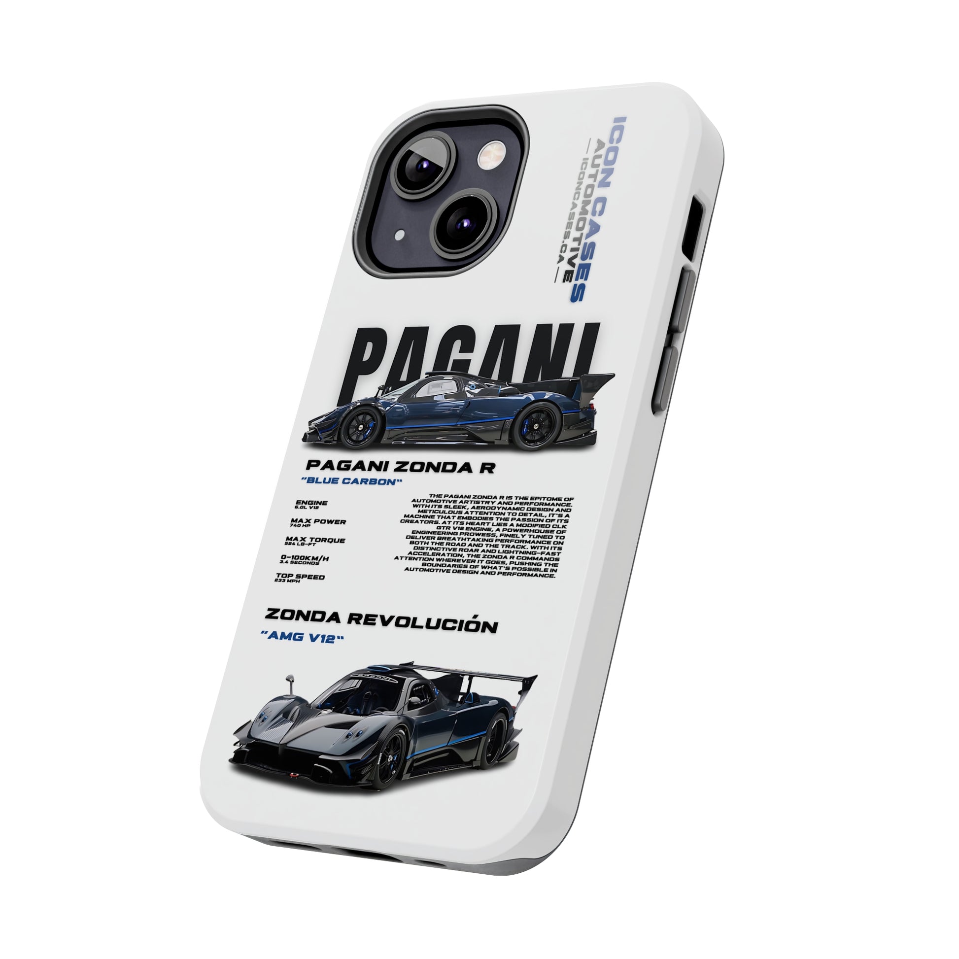 "Zonda R" White Case Phone Case Icon Cases