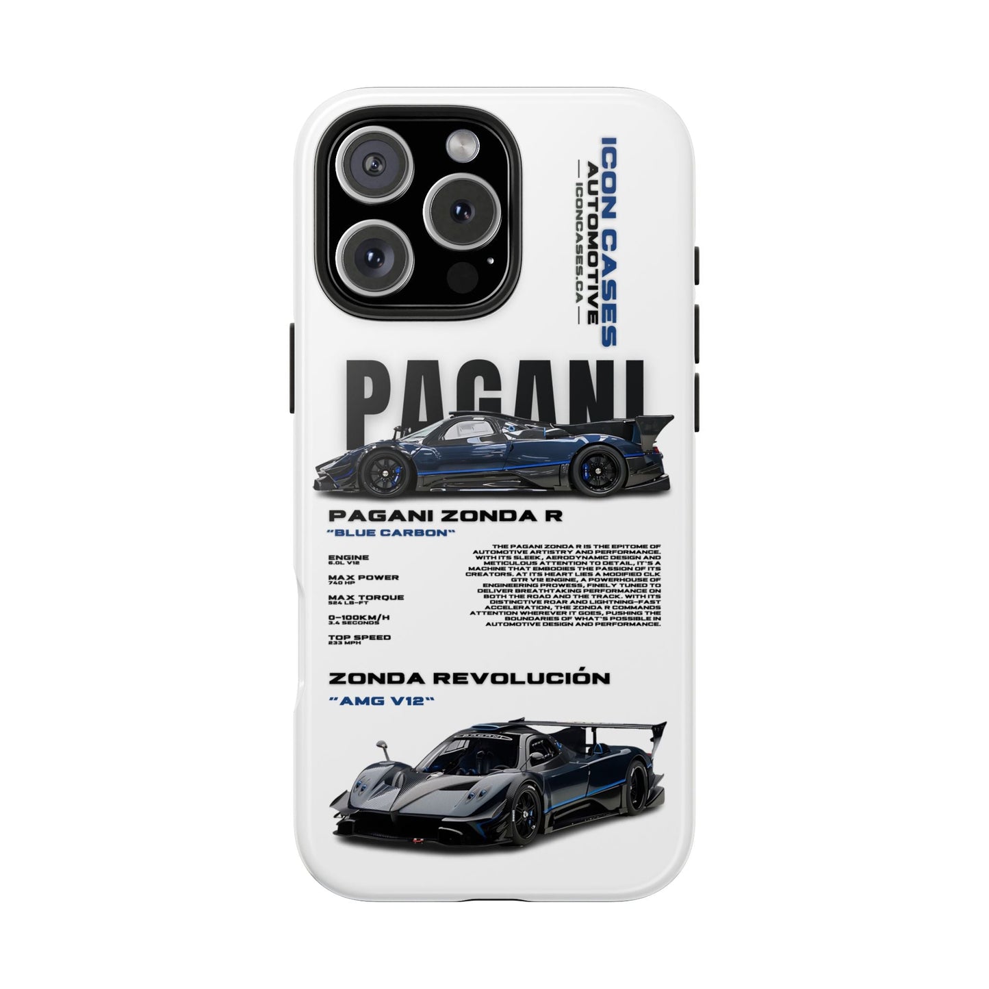 "Zonda R" White Case Phone Case Icon Cases