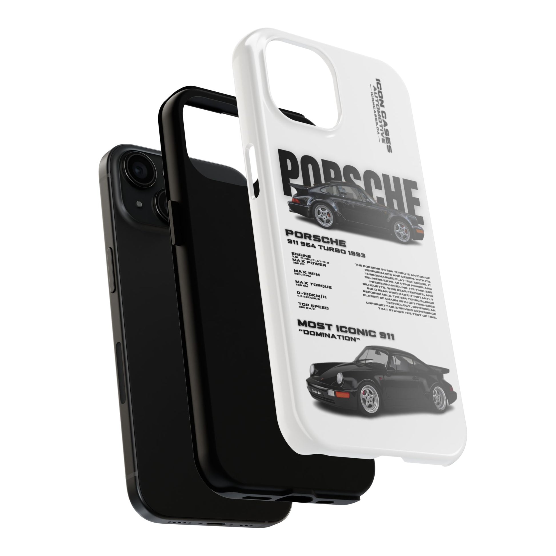 "964 Turbo" White Case Phone Case Icon Cases