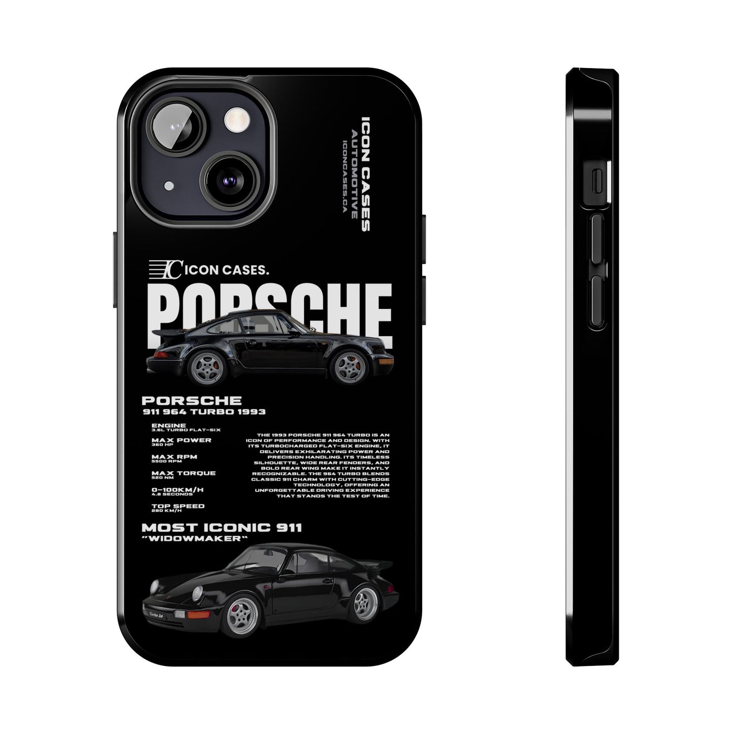 "964 Turbo" black case Phone Case Icon Cases