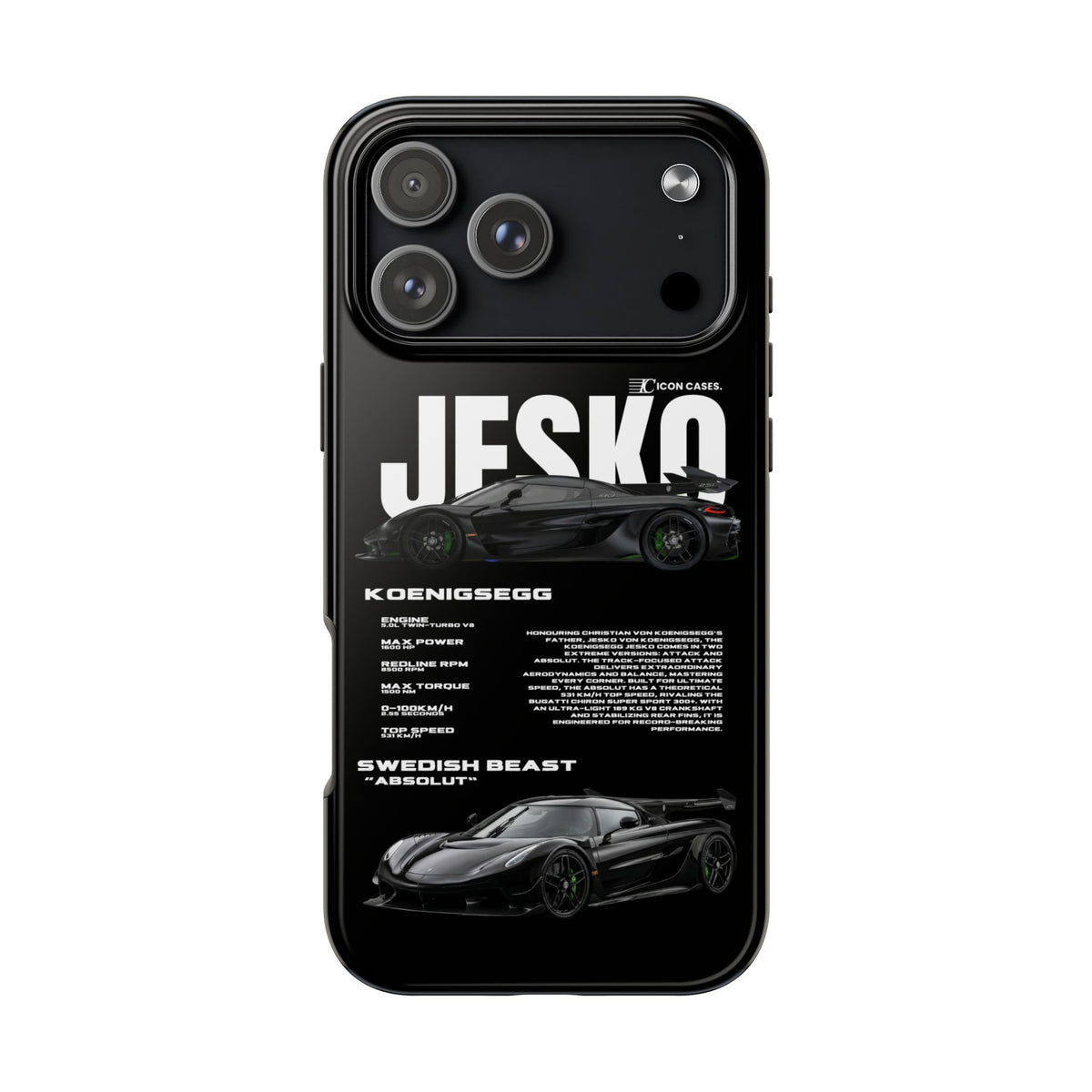 "Jesko" Black case
