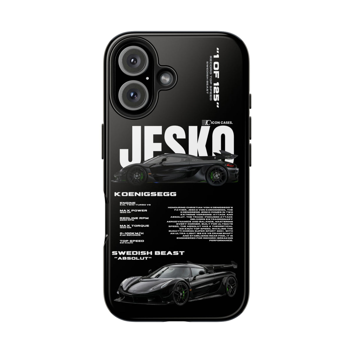 "Jesko" Black case