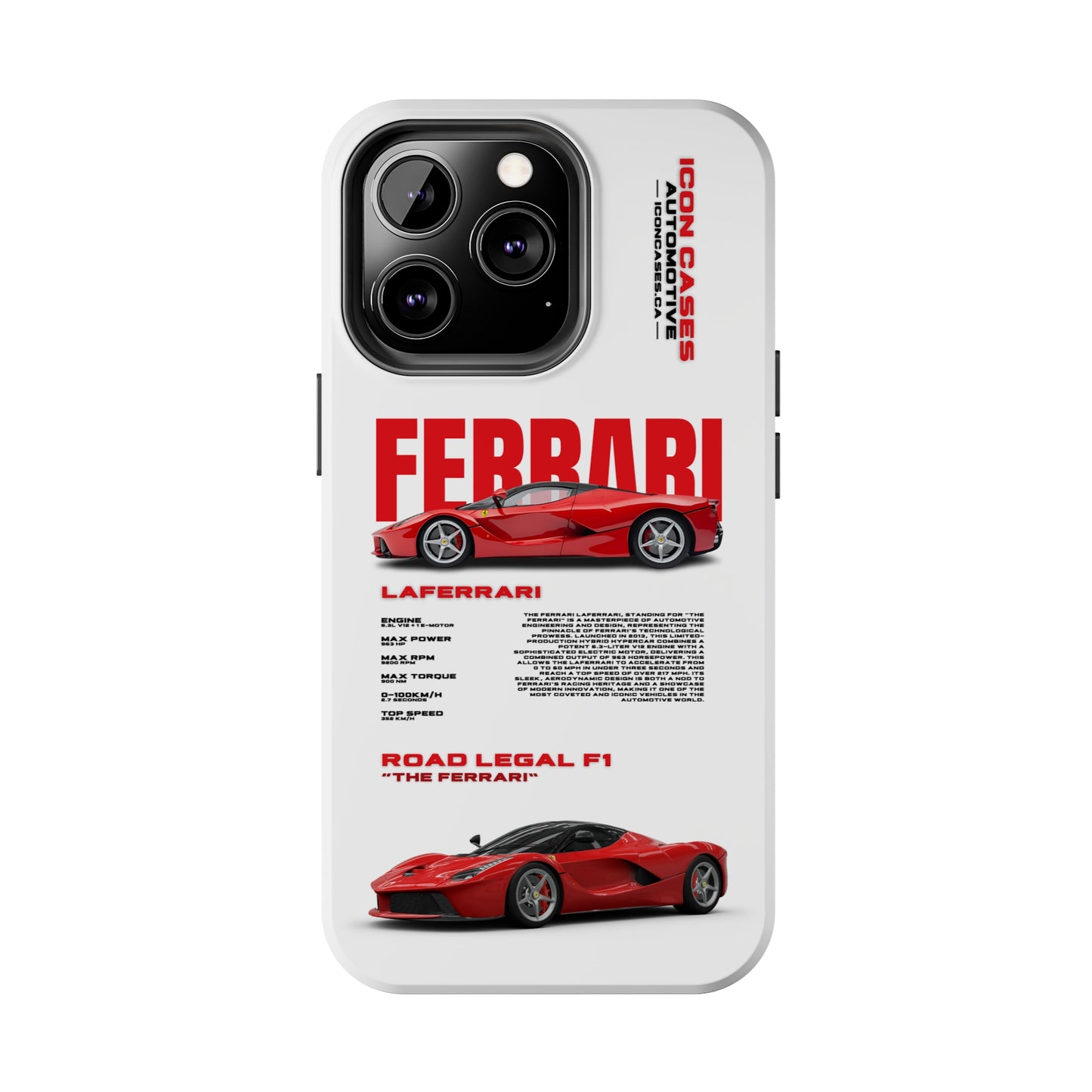 "Laferrari" White Case Phone Case Icon Cases