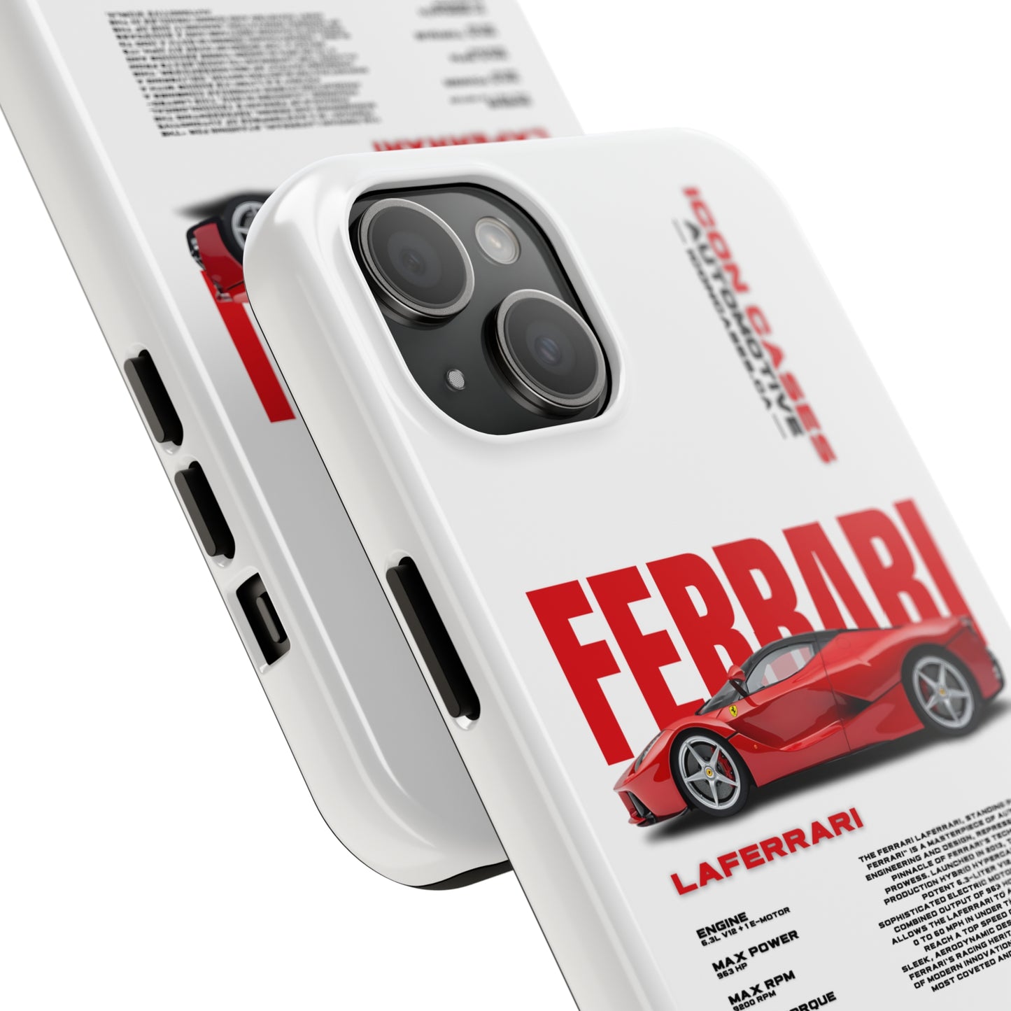 "Laferrari" White Case Phone Case Icon Cases