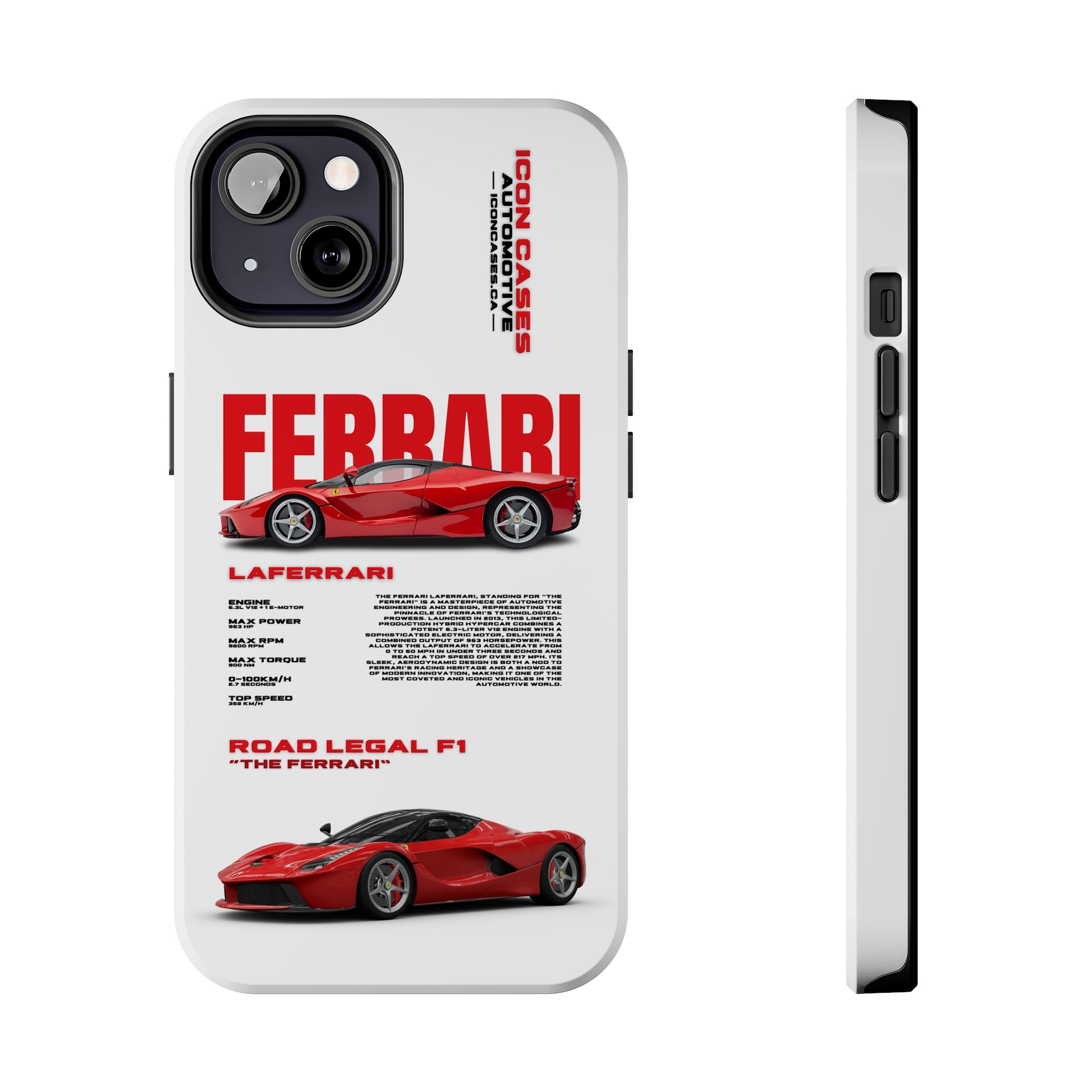 "Laferrari" White Case Phone Case Icon Cases