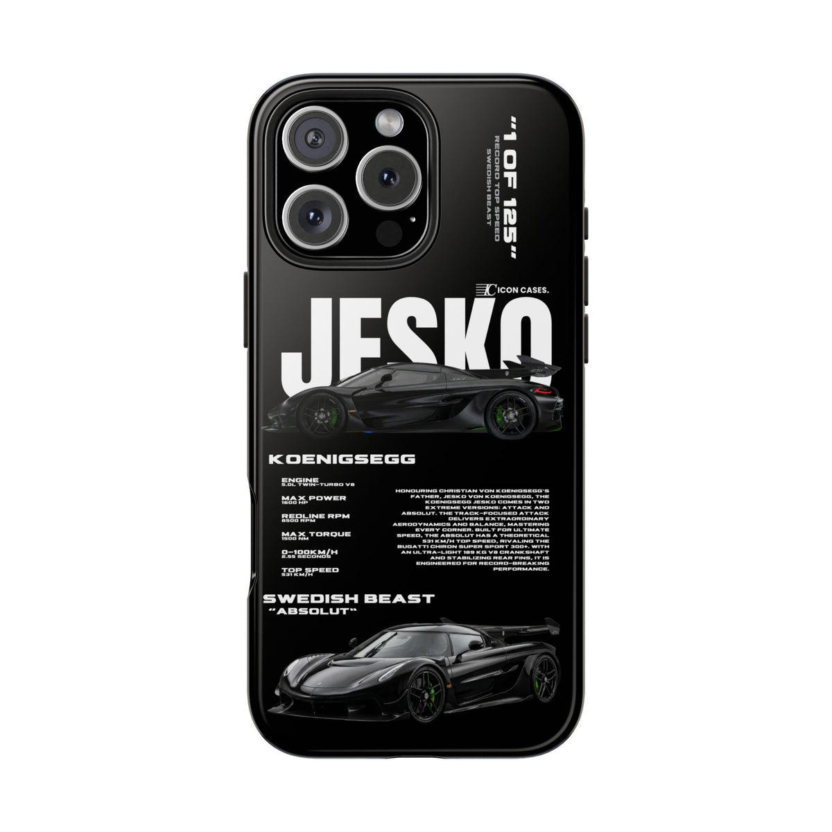 "Jesko" Black case