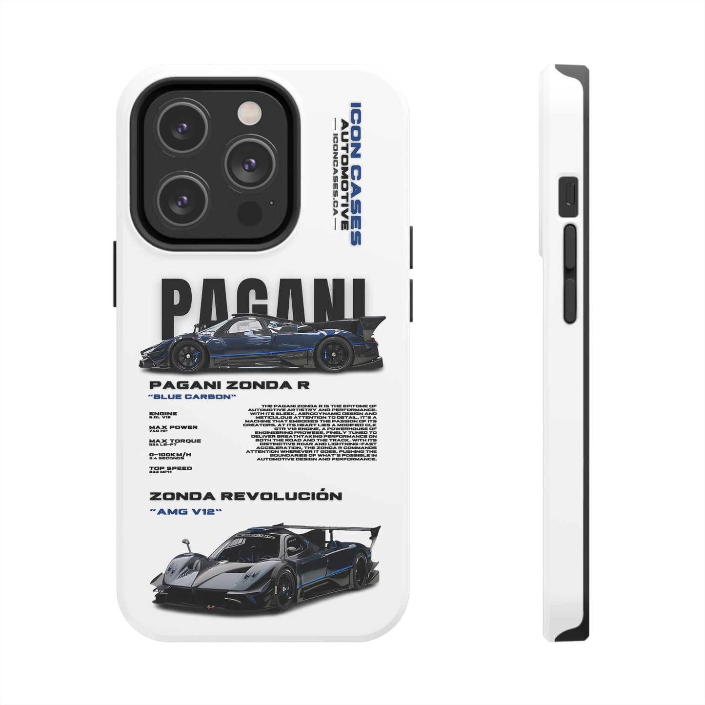 "Zonda R" White Case Phone Case Icon Cases