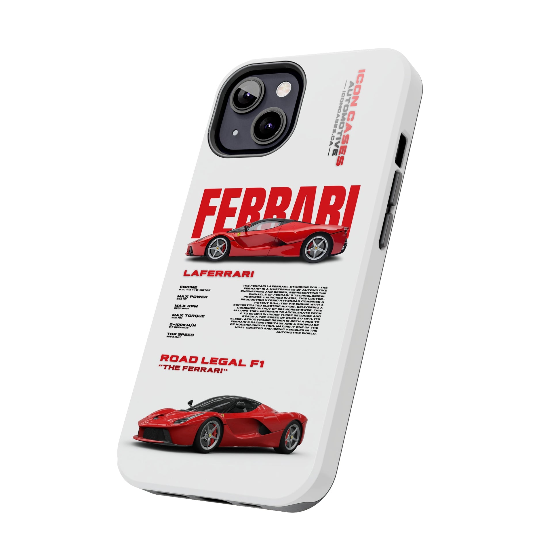 "Laferrari" White Case Phone Case Icon Cases