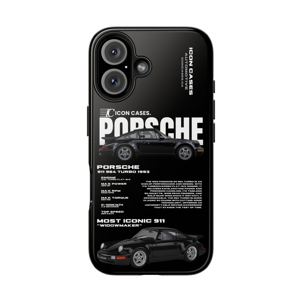 "964 Turbo" black case