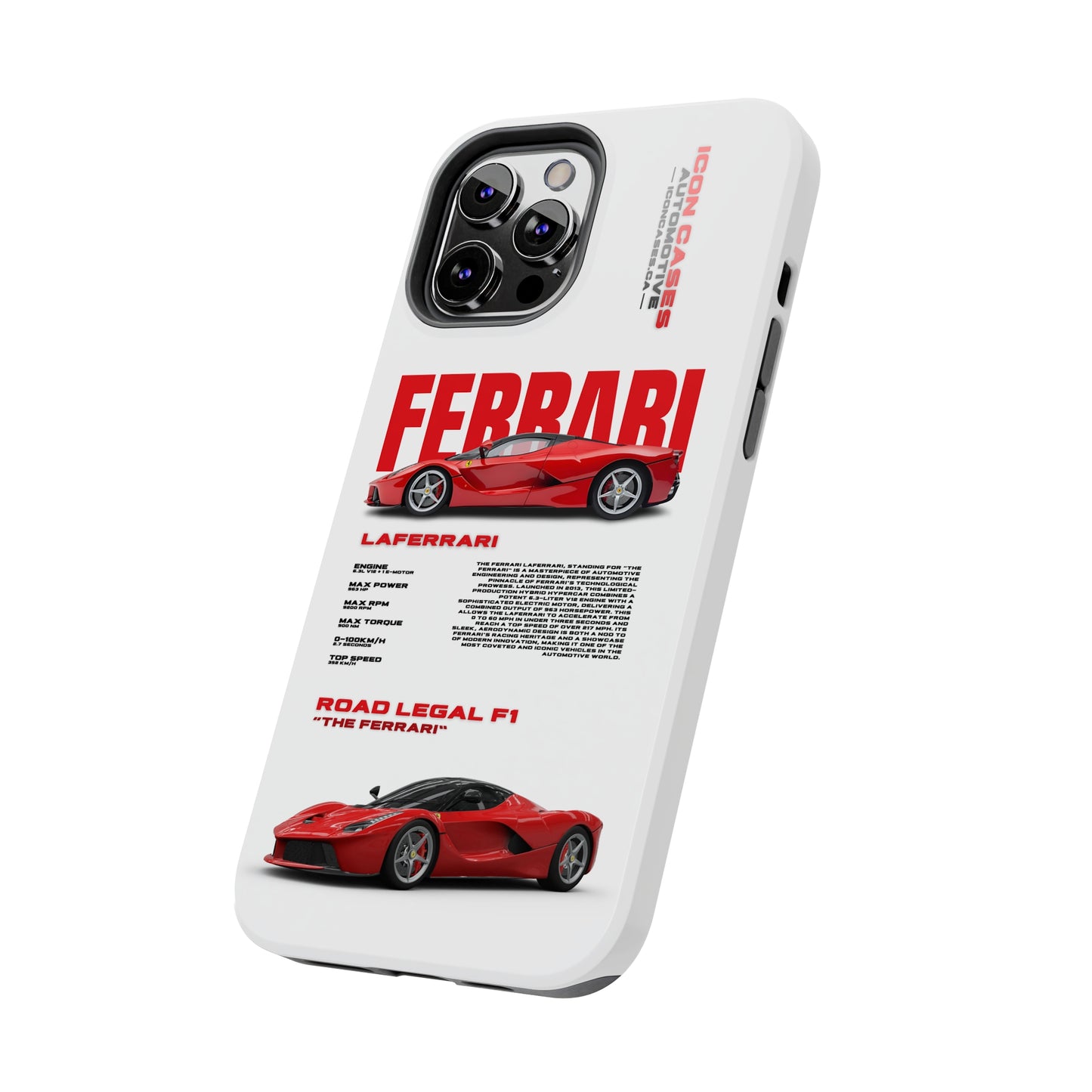 "Laferrari" White Case Phone Case Icon Cases