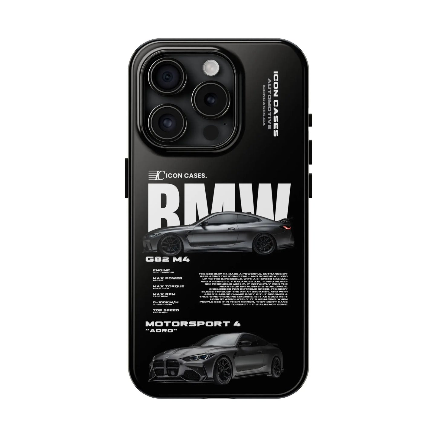 "G82 M4" Black Case Phone Case Icon Cases