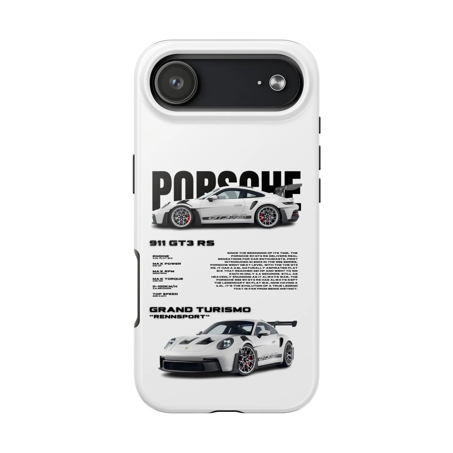 "GT3RS" White Case Phone Case Icon Cases