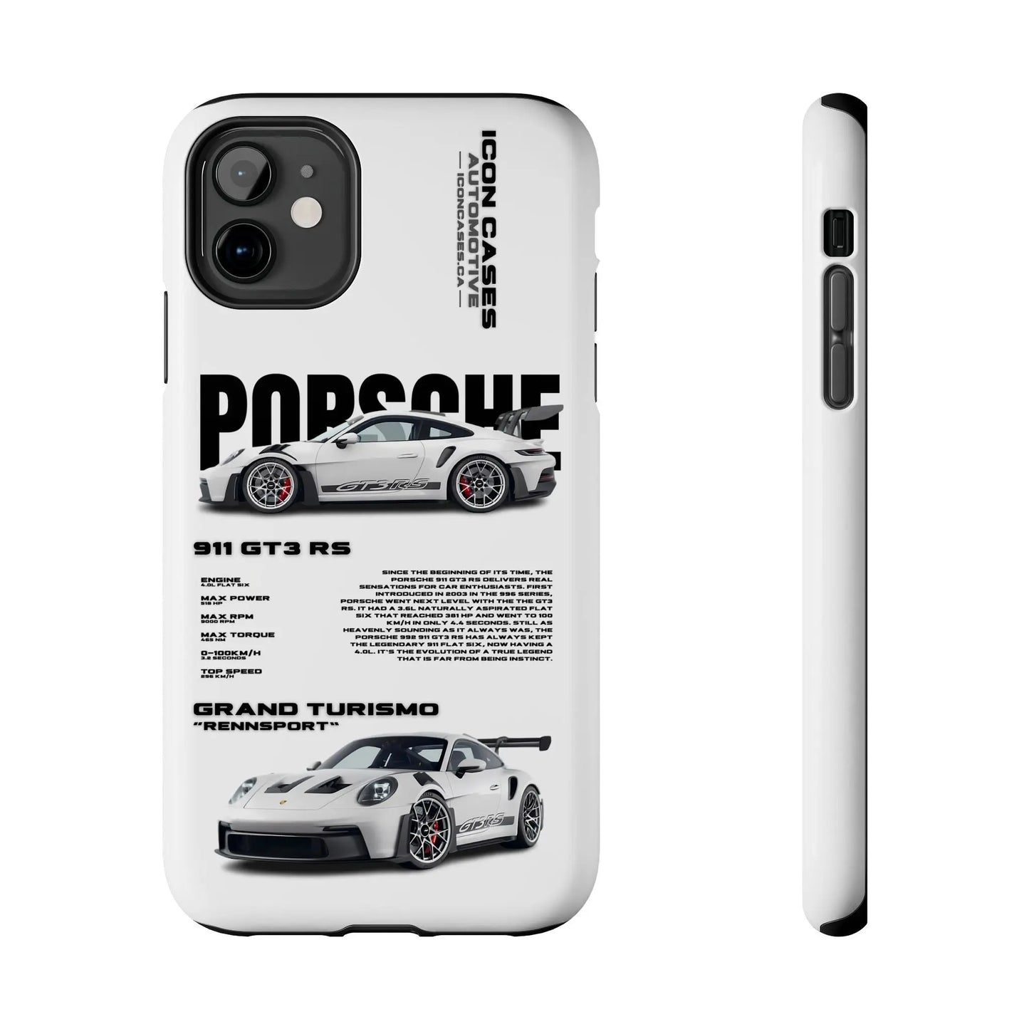 "GT3RS" White Case Phone Case Icon Cases