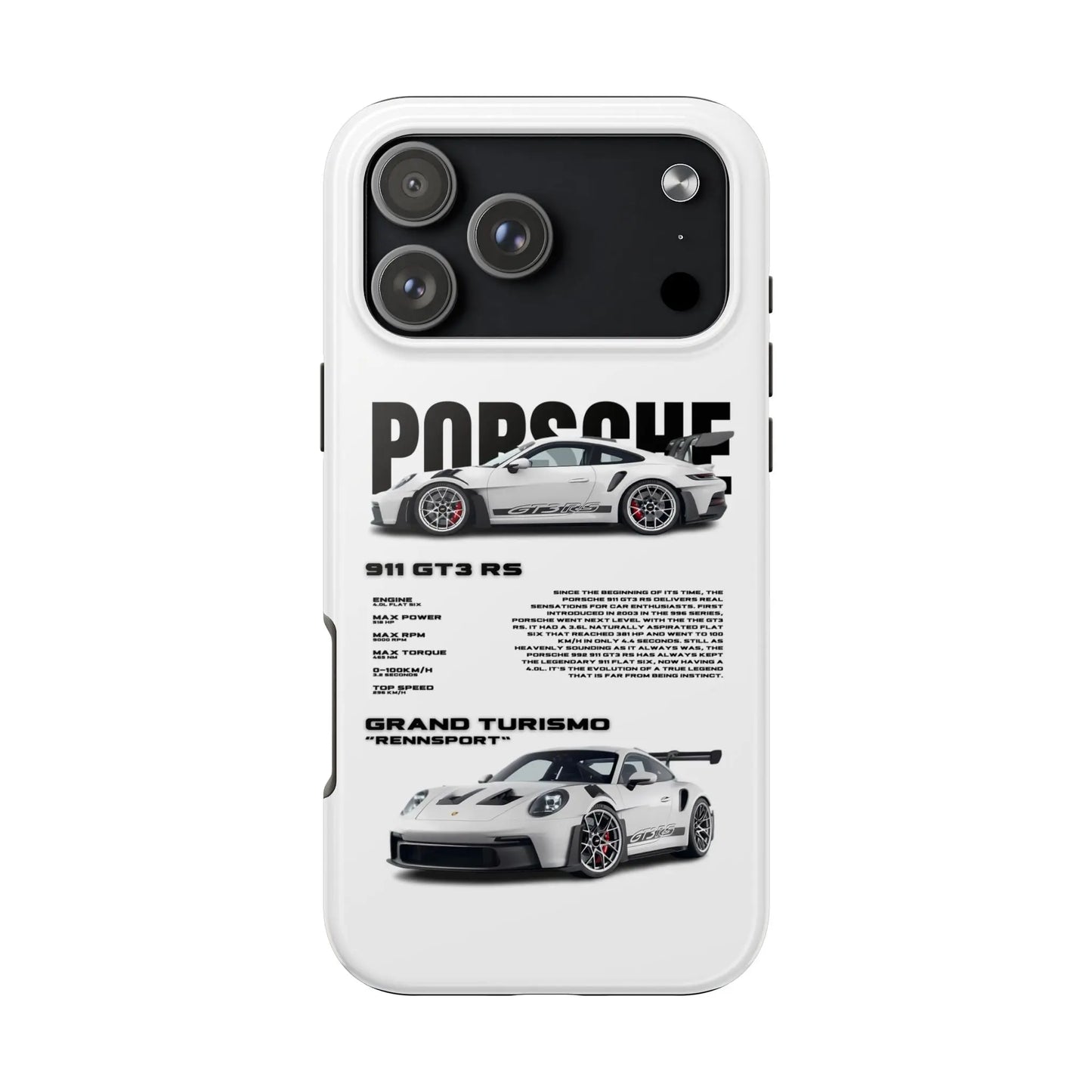 "GT3RS" White Case Phone Case Icon Cases