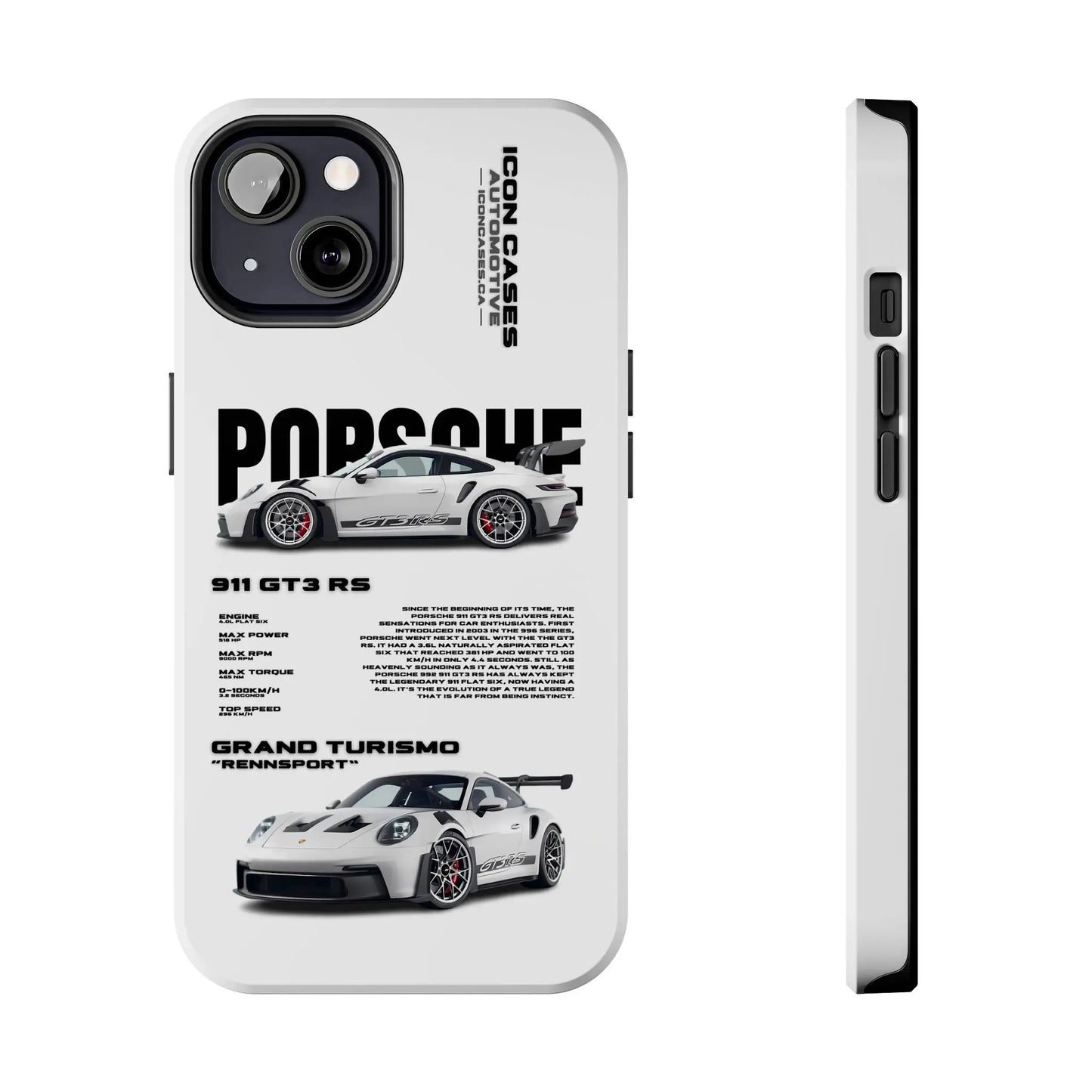 "GT3RS" White Case Phone Case Icon Cases