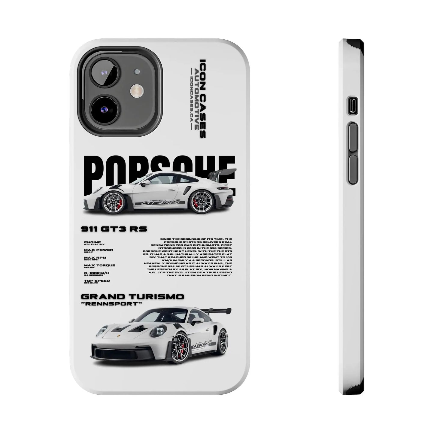"GT3RS" White Case Phone Case Icon Cases