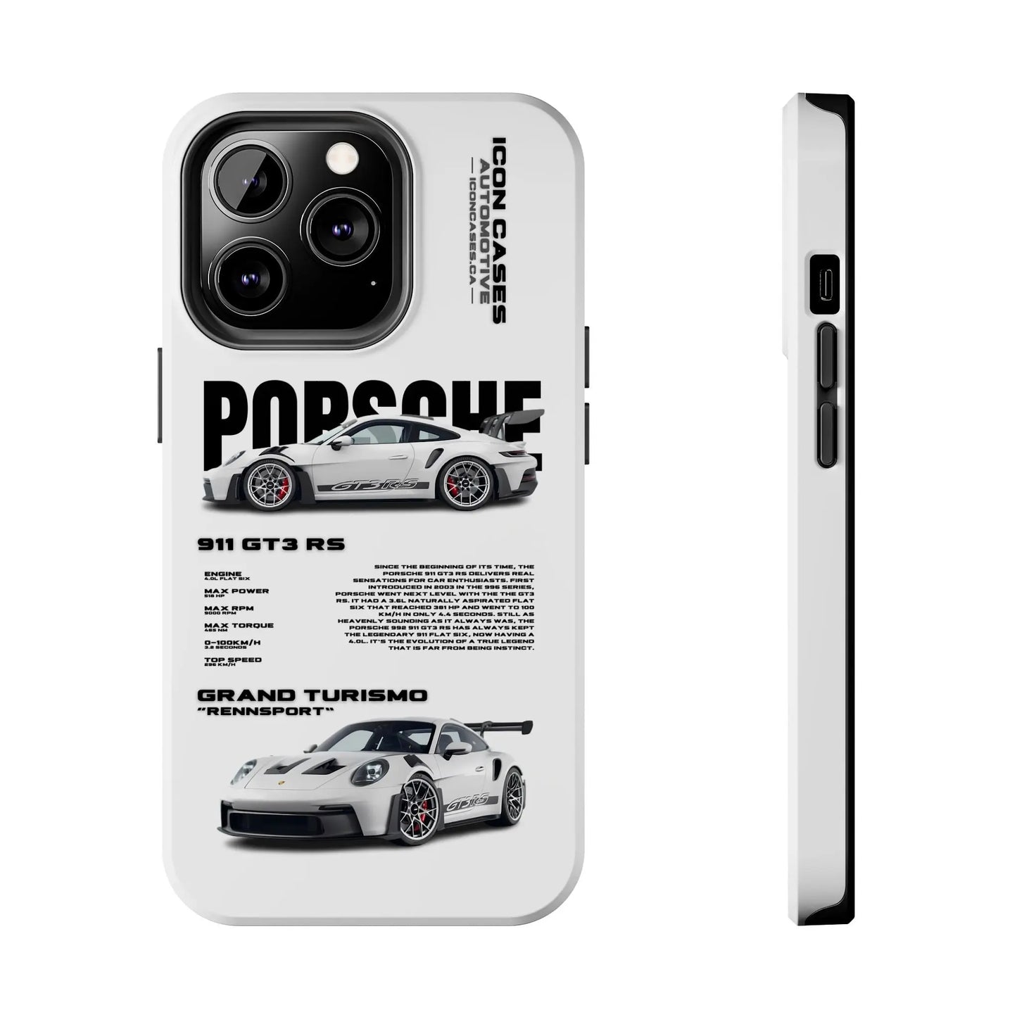 "GT3RS" White Case Phone Case Icon Cases