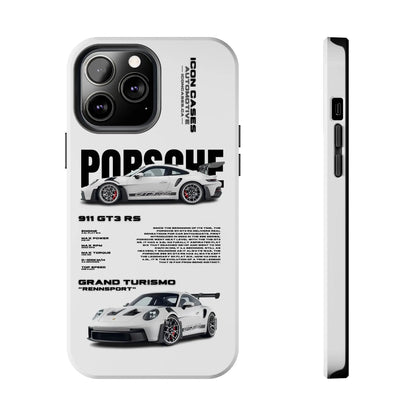 "GT3RS" White Case Phone Case Icon Cases