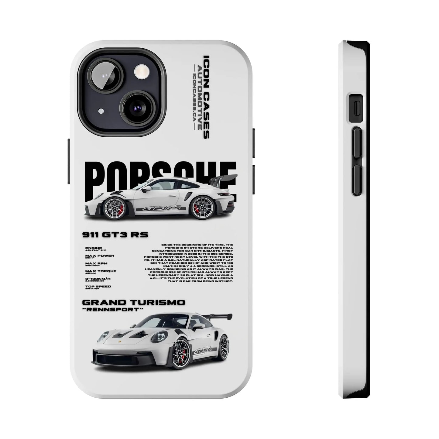 "GT3RS" White Case Phone Case Icon Cases