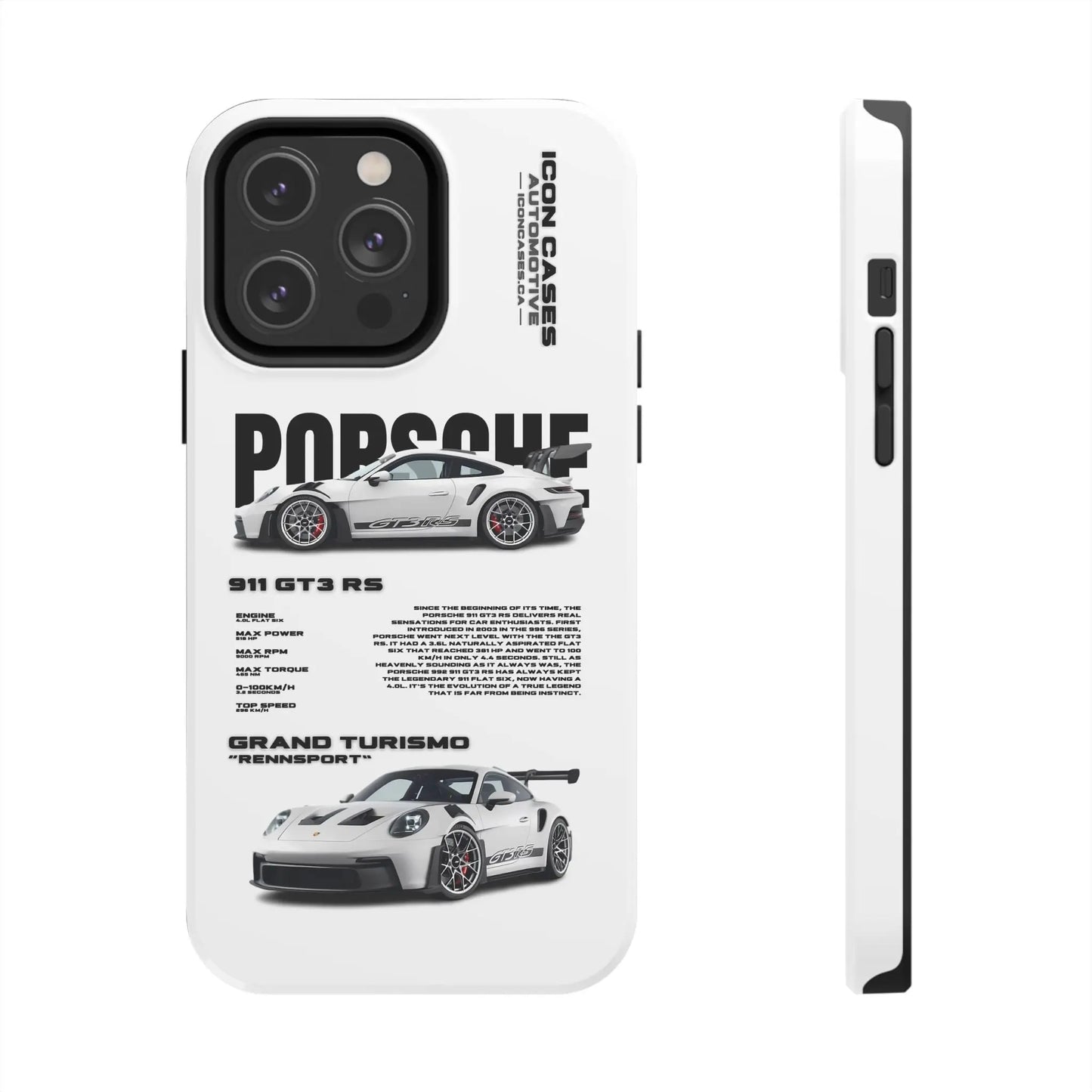 "GT3RS" White Case Phone Case Icon Cases