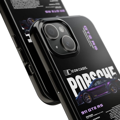 "Purple GT2RS" Black Case Phone Case Icon Cases